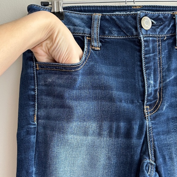 American Eagle Outfitters Hi-Rise Jegging, Dark Wash Skinny Jeggings, Size 4 - Picture 8 of 16